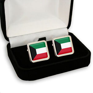 yzYANZT?@NEF[gYJtX{^{bNXtOflag of kuwait mens cufflinks gift box engraving