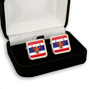 yzYANZT?@^CYJtX{^{bNXthailand flag national emblem mens cufflinks gift box engraving