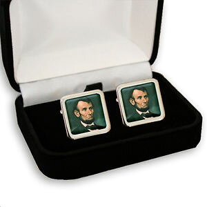 yzYANZT?@GCunJ[YJtX{^JtX{^^CXChpresident abraham lincoln menfs cufflinks cufflinkstie slide set gift engraving