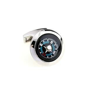 yzYANZT?@mensJtXNVo[rWlXmens working compass cufflinks silver business naval army gift present uk