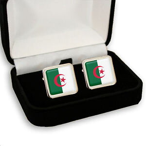 【送料無料】メンズアクセサリ? アルジェリアアルジェリアメンズカフスボタンボックスalgeria algerian flag mens cufflinks gift box engraving