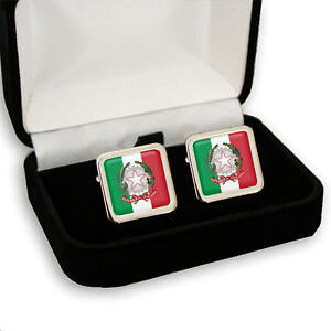�y���������z�����Y�A�N�Z�T��?�@�C�^���A�����Y�J�t�X�{�^���C�^���A�R�[�gitaly italian flag coat of arms men�fs cufflinks gift engraving