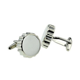 【送料無料】メンズアクセサリ—　シルバービールボックスボトルトップカフリンクスsilver coloured beer bottle top cufflinks in a cufflink box x2aja1005