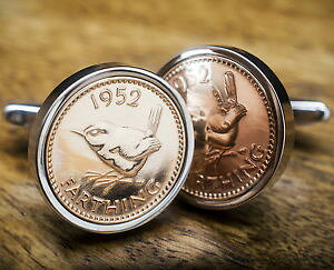 �y���������z�����Y�A�N�Z�T��?�@�R�C���J�t�����N�Xcoin cufflinks farthing choose the year 19111956 perfect birthday present