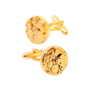 �y���������z�����Y�A�N�Z�T��?�@�J�t�X�{�^���J�t�X�{�^���A���v�{�b�N�Xgold watch movement cufflinks handcrafted steampunk cufflinks amp; gift box