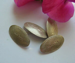 yzYANZT?@re[W\bhVo[I[o`F[JtX{^ listingrare amp; unusual vintage solid silver oval chain cufflinks hand engraved vgc