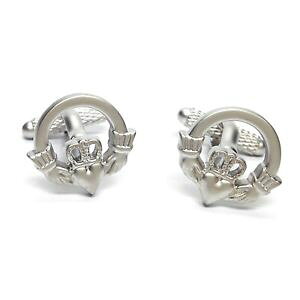 �y���������z�����Y�A�N�Z�T��?�@�{�b�N�X�A�C�������hcladdagh�J�t�X�����Nirish claddagh cufflinks in gift box