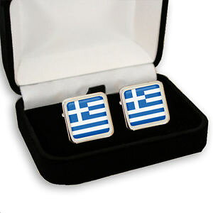 �y���������z�����Y�A�N�Z�T��?�@greece greek flag mens cufflinkstie slide setgift box engravinggreece greek flag men�fs cufflinks tie slide set gift box