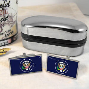 yzYANZT?@JtX{^{bNXIpresident of the united states flag cufflinks amp; box