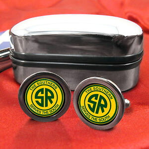 �y���������z�����Y�A�N�Z�T��?�@�T�U���J�t�X�{�^���{�b�N�Xsouthern railways cufflinks amp; box
