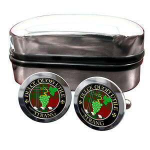 �y���������z�����Y�A�N�Z�T��?�@�X�R�b�g�����h�o�b�W�J�t�X�{�^���{�b�N�Xstrang scottish clan crest badge cufflinks amp; box