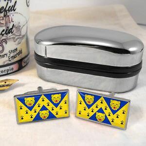 yzYANZT?@VbvV[tOJtX{^{bNXshropshire county flag cufflinks amp; box