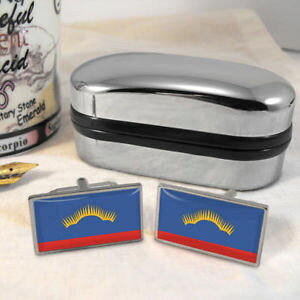 �y���������z�����Y�A�N�Z�T��?�@�����}���X�N�����Y�J�t�X�{�^�����V�Amurmansk oblast flag mens gift cufflinks russia