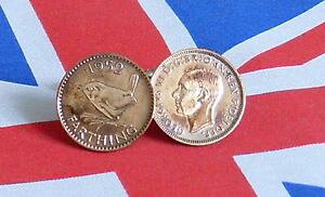 �y���������z�����Y�A�N�Z�T��?�@1952�t�@�[�W���O�R�C���J�t�X�����Nfarthers1952 boxed old farthing coin cufflinks birthday anniversary wedding farthers day