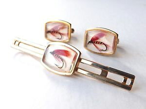 �y���������z�����Y�A�N�Z�T��?�@���B���e�[�Wanson�J�t�X�����N�l�N�^�C�s���Z�b�gfree pamp;pvintage anson cufflinks and tie clip set gold tone fly fishing angling free pamp;p