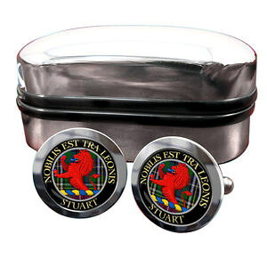 yzYANZT?@X`A[gXRbghobWJtX{^{bNXstuart scottish clan crest badge cufflinks amp; box