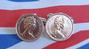 �y���������z�����Y�A�N�Z�T��?�@�{�b�N�X�y���X�R�C���J�t�����N�Xboxed 1978 half pence 12p coin cufflinks birthday anniversary wedding gift