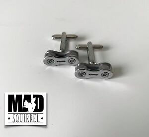 yzYANZT?@oCN`F[JtNXv[gbike, bicycle chain cufflinks, with a perforated side plate