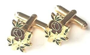�y���������z�����Y�A�N�Z�T��?�@���[�Y�N���C�G�i�����J�t�����N�X�{�b�N�Xmasonic rose croix order enamel crested cufflinks n236 gift boxed
