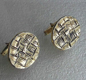 �y���������z�����Y�A�N�Z�T��?�@�r���e�[�W�����Y�J�t�����N�Xcufflinks vintage mens cuff links 1960s 1970s goldtone metal chunky modernist