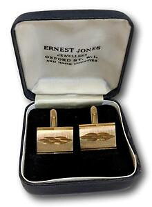 yzYANZT?@Be[W{bNXJtNXvintage 1950s 1960s midcentury goldtone cufflinks in box