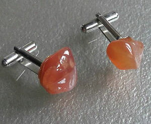 yzYANZT?@re[WYJtNXIWgcufflinks vintage mens cuff links 1960s dark orange marbled stone feature retro