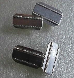 �y���������z�����Y�A�N�Z�T��?�@�r���e�[�W�����Y�J�t�����N�Xcufflinks vintage mens cuff links traditional 1960s 1970s rectangle