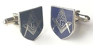 【送料無料】メンズアクセサリ? gエナメルカフスリンクn214フリーメーソンmasonic with g crest enamel crested cufflinks n214 gift boxed