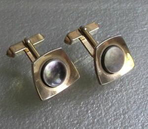 �y���������z�����Y�A�N�Z�T��?�@�r���e�[�W�����Y�J�t�����N�X�p�[��cufflinks vintage mens cuff links pearlescent spage age 1960s 1970s mod