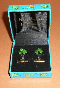 �y���������z�����Y�A�N�Z�T��?�@�J�G���J�t�����N�X listingboxed magnificent mouchoirs green frog cufflinks