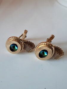 yzYANZT?@re[WbVbvAEhS[hJtNXgX}[gstunning vintage mesh wraparound gold cufflinks retro mod smart