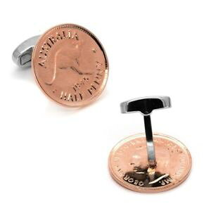 �y���������z�����Y�A�N�Z�T��?�@�I�[�X�g�����A�Z���g�J�t�����N�Xaustralian half penny coin cufflinks