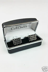 �y���������z�����Y�A�N�Z�T��?�@�J�t�p�p�����Y�V���o�[�O���[�J�t�����N�X*cuff daddy* mens silver and grey cufflinks