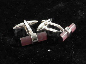 �y���������z�����Y�A�N�Z�T��?�@�����Y�J�t�X�{�^���g�O��sterling silver hallmarked purple cylindrical toggle mens gents cufflinks