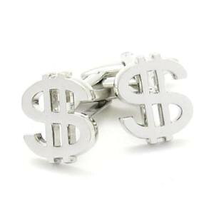 �y���������z�����Y�A�N�Z�T��?�@�h���T�C���J�t�X�����N silver dollar sign cufflinks