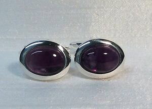 yzYANZT?@AWXgJtNXamethyst cufflinks, oval, silver plated