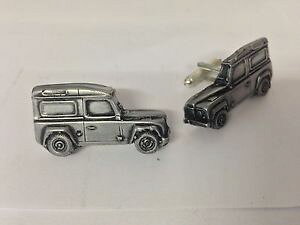 �y���������z�����Y�A�N�Z�T��?�@�����h���[�o�[�f�B�t�F���_�[�J�t�����N�X�s���[�^�[�J�t�X�{�^��land rover defender 3d cufflinks classic car pewter effect cufflinks ref115