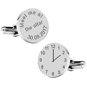 �y���������z�����Y�A�N�Z�T��?�@�p�[�\�i���C�Y�J�t�X�{�^��personalised meet me at the alter cufflinks, wedding party gift, groom gift