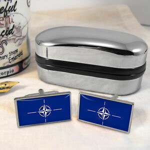�y���������z�����Y�A�N�Z�T��?�@�t���O�J�t�X�{�^���{�b�N�Xnato flag cufflinks amp; box