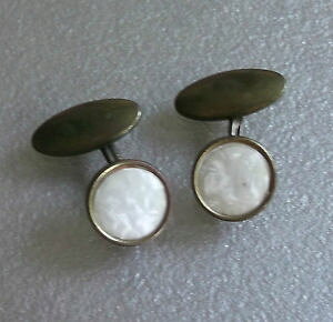 yzYANZT?@re[WYJtNXA[fRp[cufflinks vintage mens cuff links 1940s 1950s art deco pearlescent