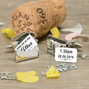 �y���������z�����Y�A�N�Z�T��?�@�p�[�\�i���C�Y�J�t�X�{�^��personalised meet me at the alter envelope cufflinks, groom gift wedding gift