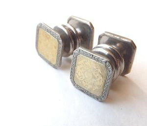 yzYANZT?@Be[WA[fRXibvJtNXW[S[hVo[g[vintage 1920 art deco snap cufflinks park roger jiffy gold silver tone free pamp;p