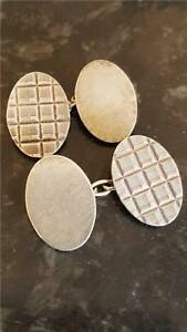 yzYANZT?@JtX{^english sterling silver oval gents cufflinks hallmarked in 1977