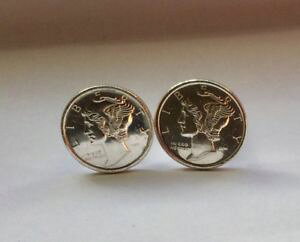 �y���������z�����Y�A�N�Z�T��?�@�t�@�C���V���o�[�_�C���R�C���J�t�����N�Xfine silver 999 mercury dime coin cufflinks