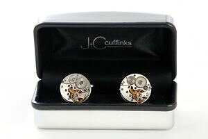 �y���������z�����Y�A�N�Z�T��?�@mens cufflinks boxed vintage bespoke retro watch movementsteampunk mens giftmens cufflinks boxed vintage bespoke retro wat