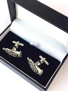 yzYANZT?@RlbgVJtXNn268cornet musical instrument hand made pewter cufflinks n268