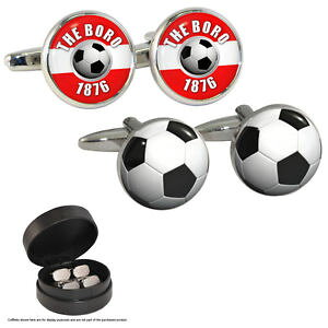 yzYANZT?@P[XTbJ[zEthe boro since 1876 amp; football cufflink set in leather gift case