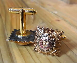 �y���������z�����Y�A�N�Z�T��?�@�s���J�t�X�{�^���s�b�vmilitary buttonhole pin cufflinks british army icer pips genuine ww2