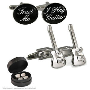 �y���������z�����Y�A�N�Z�T��?�@�M�^�[�A���v�N���V�b�N���U�[�P�[�X�M�^�[�Z�b�gtrust me i play guitar amp; classic guitar cufflink set in leather case n209