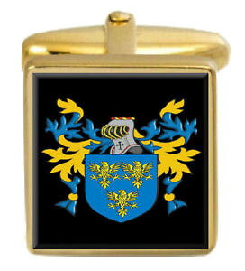 �y���������z�����Y�A�N�Z�T��?�@�C�M���X�J�t�X�{�^���{�b�N�X�R�[�gwhitton england family crest surname coat of arms gold cufflinks engraved box